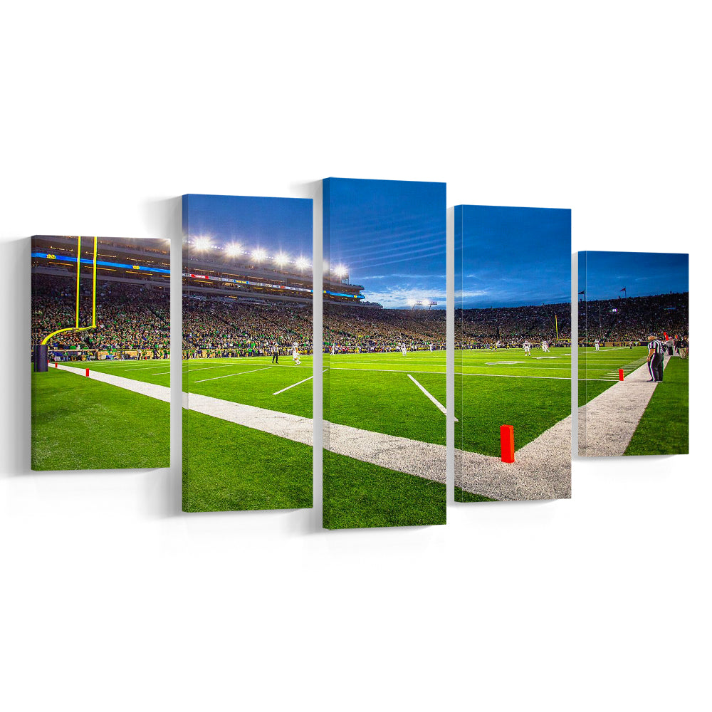Notredame Stadium, Stadium Canvas, Sport Art, Gift for him, 5 Panel, Large Canvas, Canvas Print Wall Art