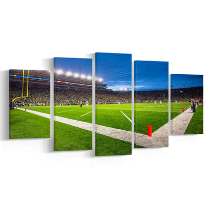 Notredame Stadium, Stadium Canvas, Sport Art, Gift for him, 5 Panel, Large Canvas, Canvas Print Wall Art