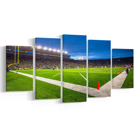 Notredame Stadium, Stadium Canvas, Sport Art, Gift for him, 5 Panel, Large Canvas, Canvas Print Wall Art