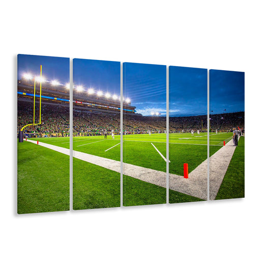 Notredame Stadium, Stadium Canvas, Sport Art, 5 Panel B, Extra Large Canvas, Canvas Print Wall Art