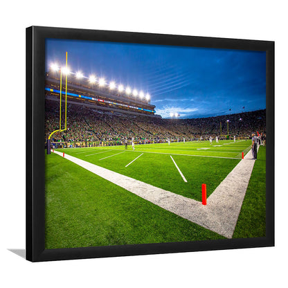 Notredame Stadium, Stadium Canvas, Sport Art, Gift for him, Framed Art Print Wall Decor, Picture Framed
