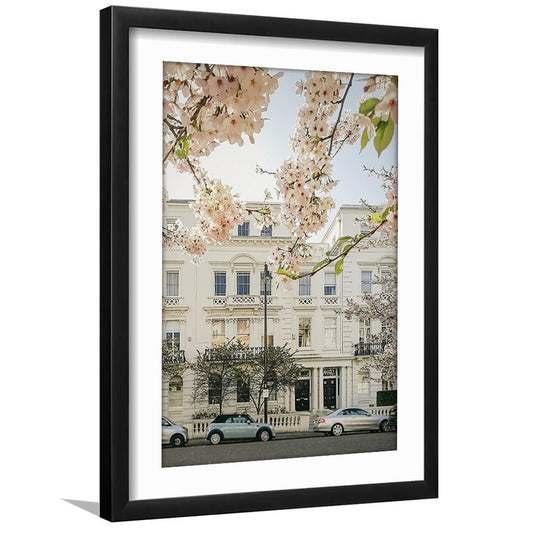 Notting Hill Spring Wall Art Print, London Photography Print, Wall Art, Framed Art Prints White Border Wall Decor