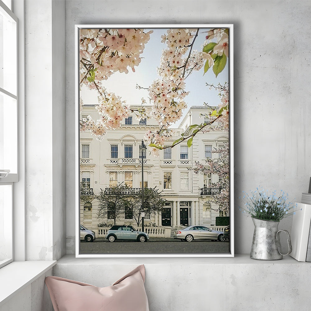 Notting Hill Spring Wall Art Print, London Photography Print, Wall Art, Framed Canvas Prints Wall Art