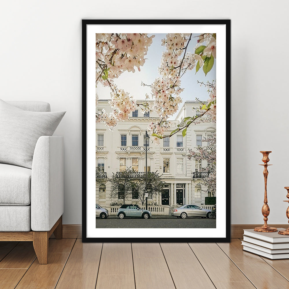 Notting Hill Spring Wall Art Print, London Photography Print, Wall Art, Framed Art Prints White Border Wall Decor