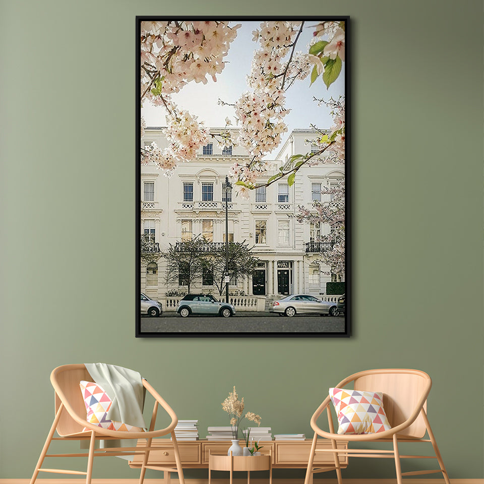 Notting Hill Spring Wall Art Print, London Photography Print, Wall Art, Framed Canvas Prints Wall Art