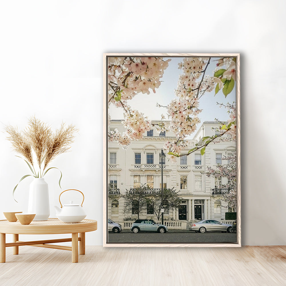 Notting Hill Spring Wall Art Print, London Photography Print, Wall Art, Framed Canvas Prints Wall Art