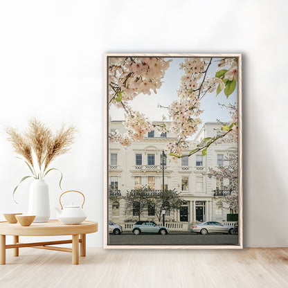 Notting Hill Spring Wall Art Print, London Photography Print, Wall Art, Framed Canvas Prints Wall Art