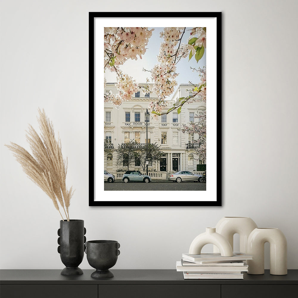 Notting Hill Spring Wall Art Print, London Photography Print, Wall Art, Framed Art Prints White Border Wall Decor