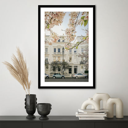 Notting Hill Spring Wall Art Print, London Photography Print, Wall Art, Framed Art Prints White Border Wall Decor