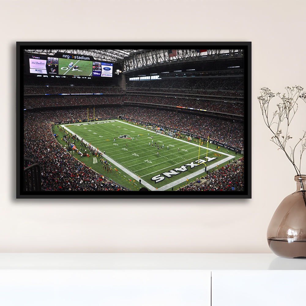 Nrg Stadium in Houston, Stadium Canvas, Sport Art, Framed Canvas Print Wall Art, Floating Frame