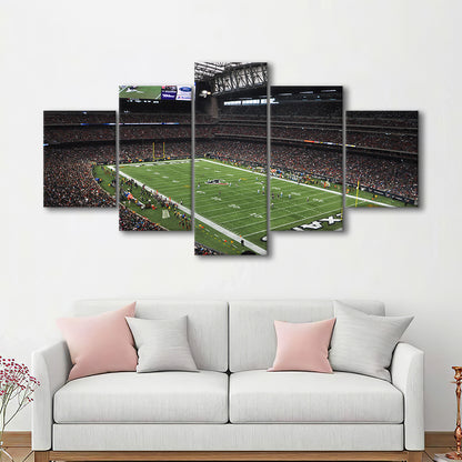 Nrg Stadium in Houston, Stadium Canvas, Sport Art, Gift for him, 5 Panel, Large Canvas, Canvas Print Wall Art