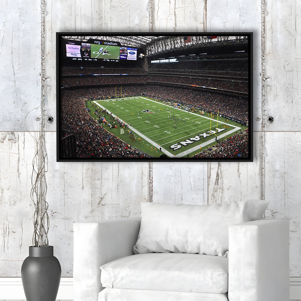 Nrg Stadium in Houston, Stadium Canvas, Sport Art, Framed Canvas Print Wall Art, Floating Frame