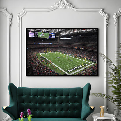 Nrg Stadium in Houston, Stadium Canvas, Sport Art, Gift for him, Framed Art Print Wall Decor, Picture Framed
