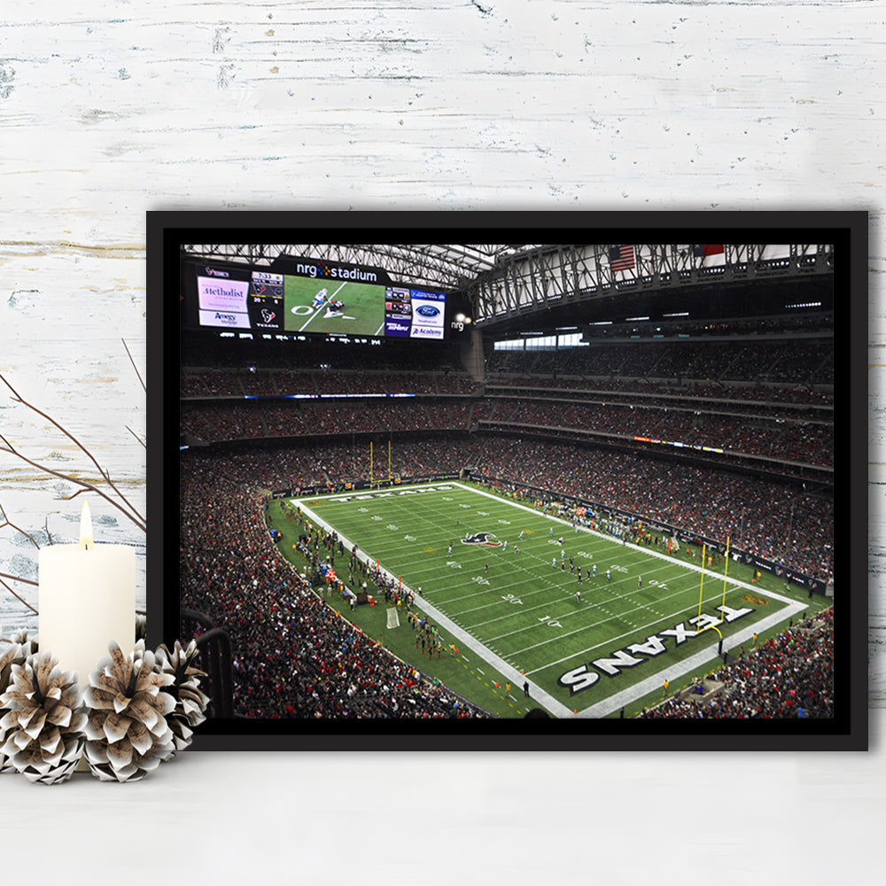 Nrg Stadium in Houston, Stadium Canvas, Sport Art, Framed Canvas Print Wall Art, Floating Frame