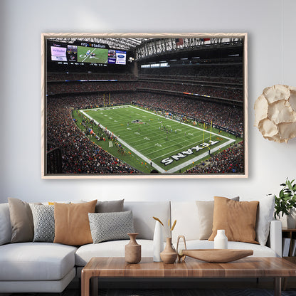 Nrg Stadium in Houston, Stadium Canvas, Sport Art, Framed Canvas Print Wall Art, Floating Frame