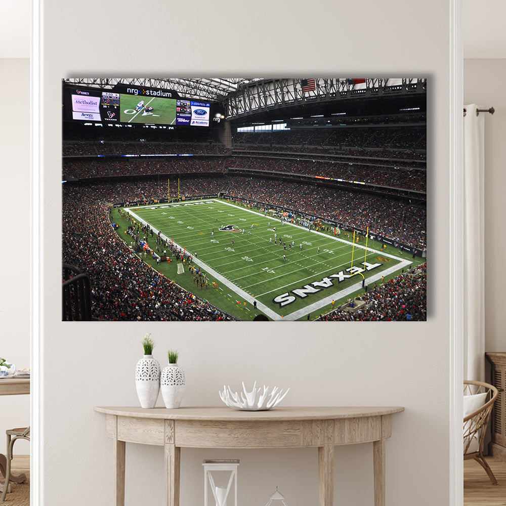 Nrg Stadium in Houston, Stadium Canvas, Sport Art, Gift for him, Man Cave Decor, Art Print, Canvas Print Wall Art