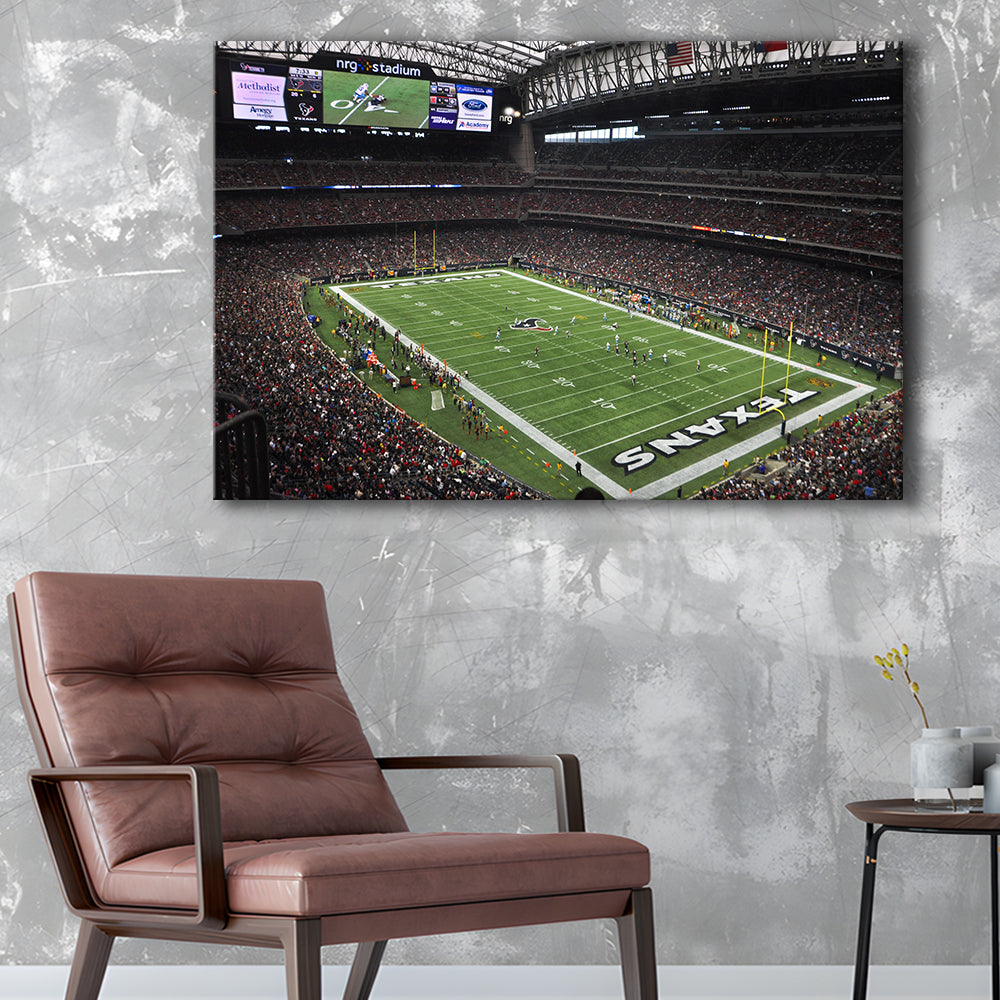 Nrg Stadium in Houston, Stadium Canvas, Sport Art, Gift for him, Man Cave Decor, Art Print, Canvas Print Wall Art