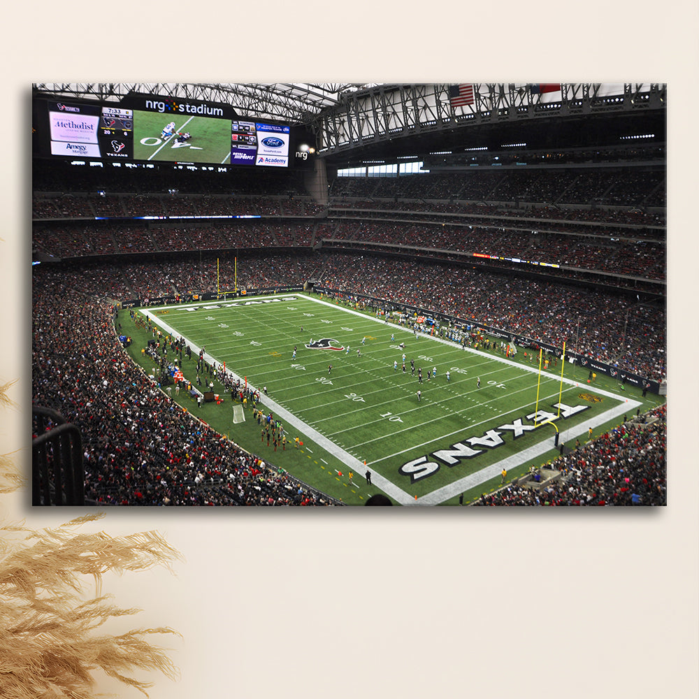 Nrg Stadium in Houston, Stadium Canvas, Sport Art, Gift for him, Man Cave Decor, Art Print, Canvas Print Wall Art