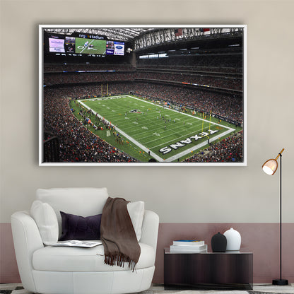 Nrg Stadium in Houston, Stadium Canvas, Sport Art, Framed Canvas Print Wall Art, Floating Frame