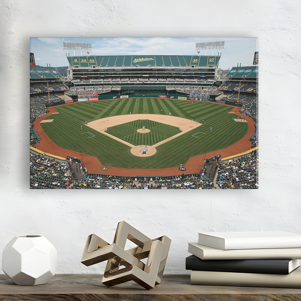 Oakland Coliseum, Stadium Canvas, Sport Art, Gift for him, Man Cave Decor, Art Print, Canvas Print Wall Art
