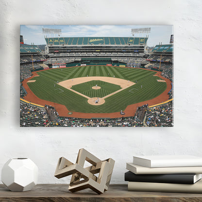 Oakland Coliseum, Stadium Canvas, Sport Art, Gift for him, Man Cave Decor, Art Print, Canvas Print Wall Art