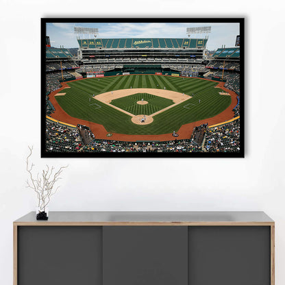Oakland Coliseum, Stadium Canvas, Sport Art, Gift for him, Framed Art Print Wall Decor, Picture Framed