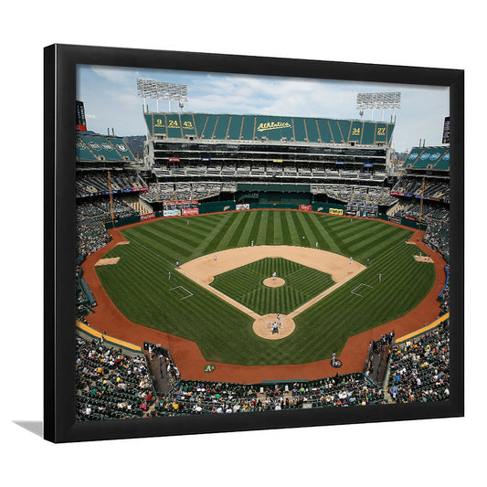 Oakland Coliseum, Stadium Canvas, Sport Art, Gift for him, Framed Art Print Wall Decor, Picture Framed