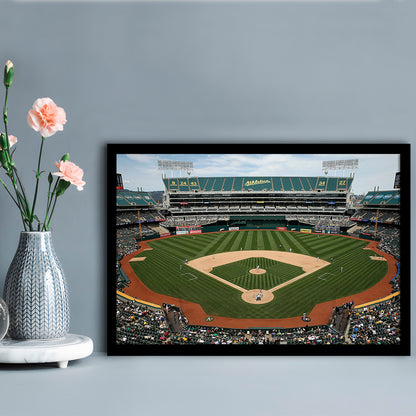 Oakland Coliseum, Stadium Canvas, Sport Art, Gift for him, Framed Art Print Wall Decor, Picture Framed