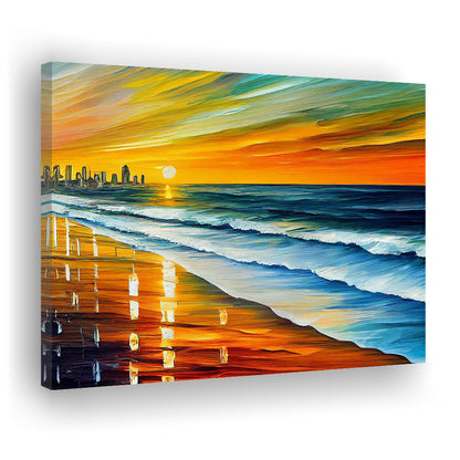 Oceanside California Skyline, Oceanside City Painting Wall Art, Sport Art, Gifts for him, Canvas Print Wall Art