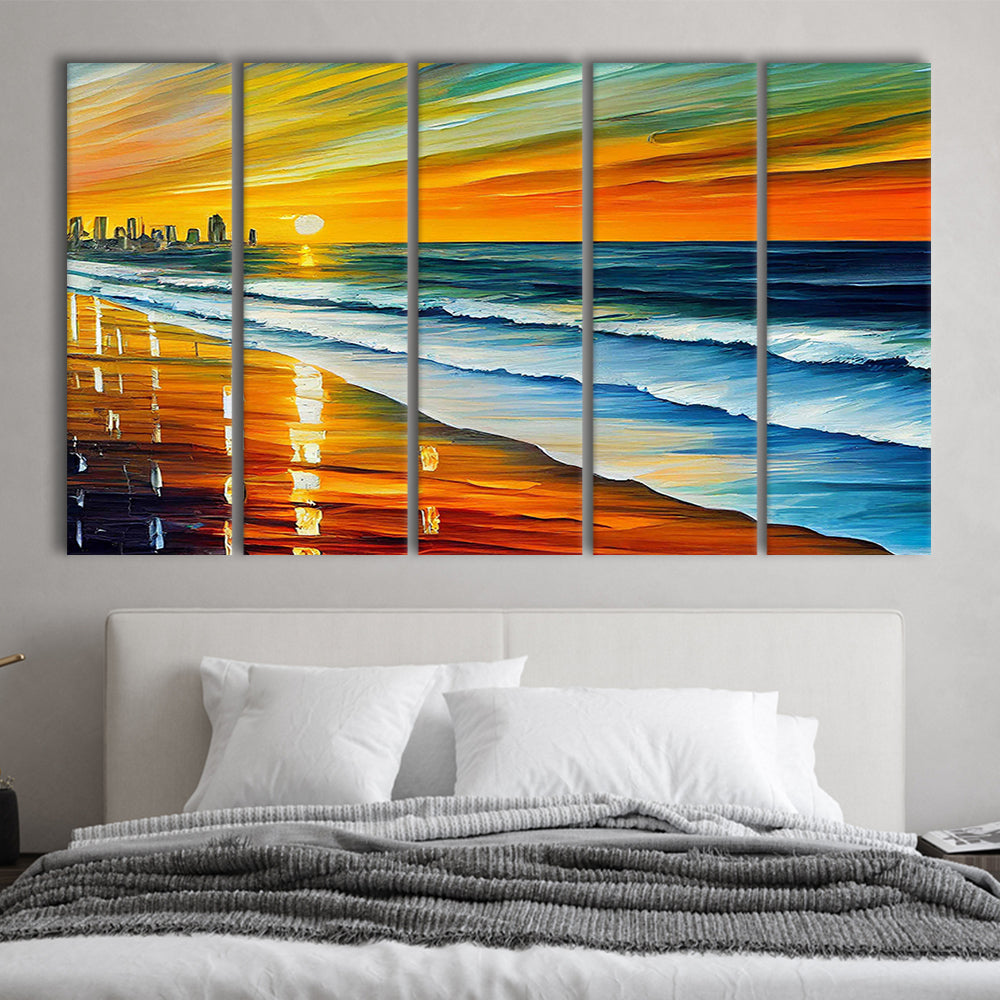 Oceanside California Skyline, Oceanside City Painting Wall Art, Sport Art, Extra Large Canvas Print Wall Art