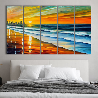 Oceanside California Skyline, Oceanside City Painting Wall Art, Sport Art, Extra Large Canvas Print Wall Art
