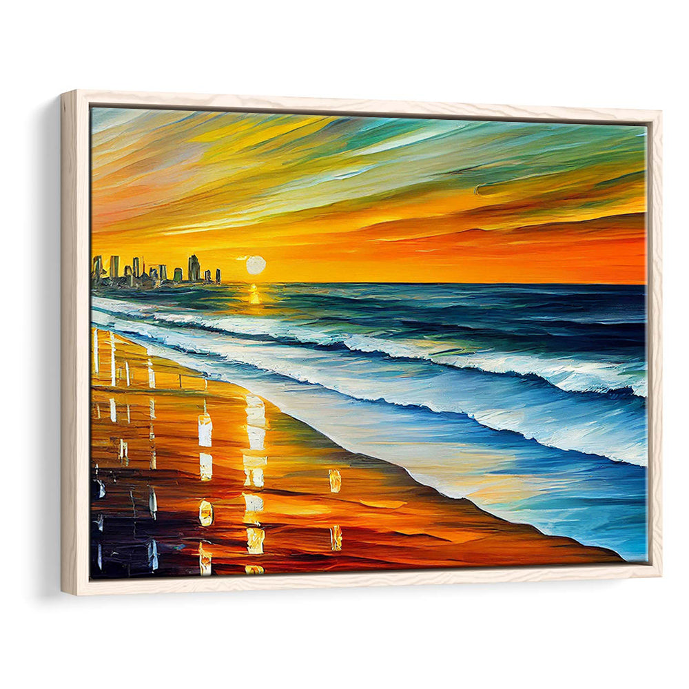 Oceanside California Skyline, Oceanside City Painting Wall Art, Sport Gift Art, Framed Canvas Print Wall Art
