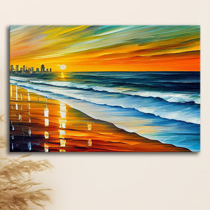 Oceanside California Skyline, Oceanside City Painting Wall Art, Sport Art, Gifts for him, Canvas Print Wall Art