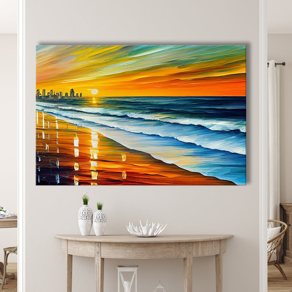 Oceanside California Skyline, Oceanside City Painting Wall Art, Sport Art, Gifts for him, Canvas Print Wall Art