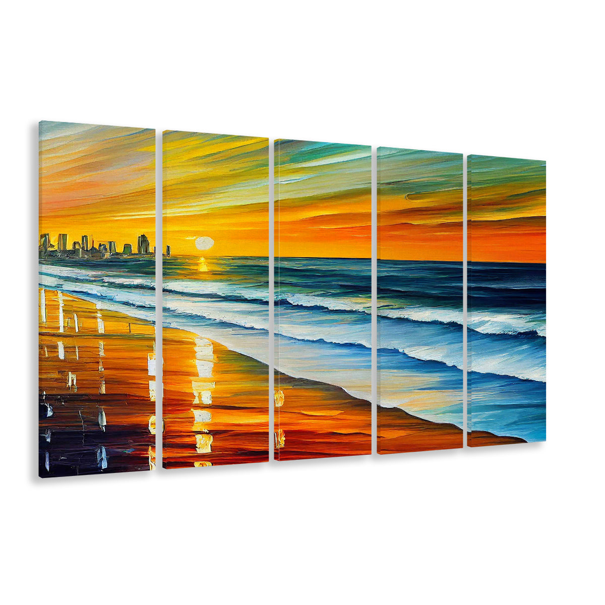 Oceanside California Skyline, Oceanside City Painting Wall Art, Sport Art, Extra Large Canvas Print Wall Art