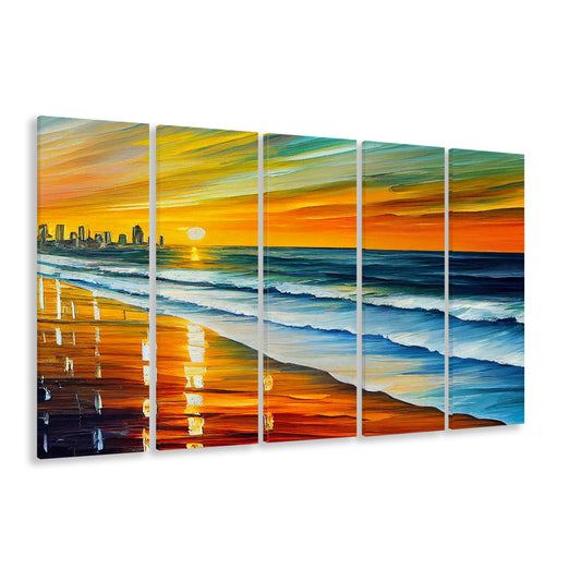 Oceanside California Skyline, Oceanside City Painting Wall Art, Sport Art, Extra Large Canvas Print Wall Art