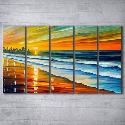 Oceanside California Skyline, Oceanside City Painting Wall Art, Sport Art, Extra Large Canvas Print Wall Art