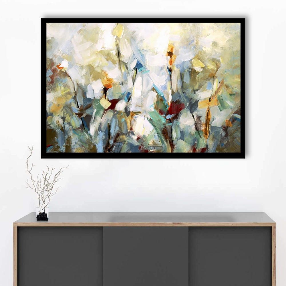 Ode To Monet V LargeArt Prints Floating Frame Wall Art Print, Framed Art Print, Picture Framed