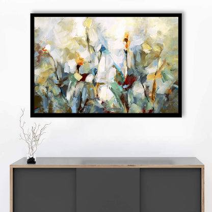 Ode To Monet V LargeArt Prints Floating Frame Wall Art Print, Framed Art Print, Picture Framed