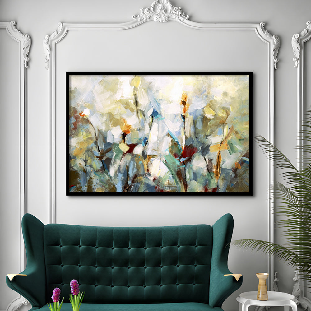 Ode To Monet V LargeArt Prints Floating Frame Wall Art Print, Framed Art Print, Picture Framed