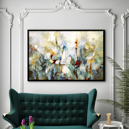 Ode To Monet V LargeArt Prints Floating Frame Wall Art Print, Framed Art Print, Picture Framed