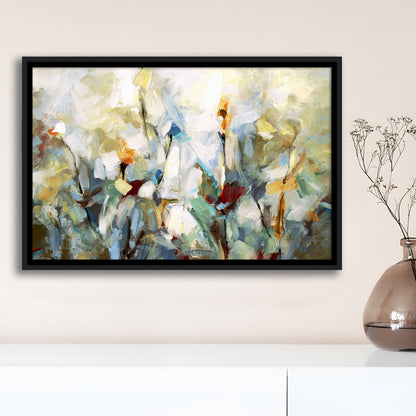 Ode To Monet V Large Stretched Canvas Floating Frame Wall Art Print, Framed Cavas Print, Floating Frame