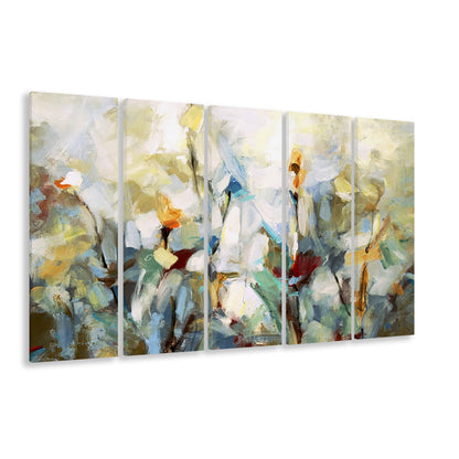 Ode to Monet V Large Stretched Canvas Floating Frame Wall Art Print, 5 Piece B Extra Large Cavas Print Wall Art Decor