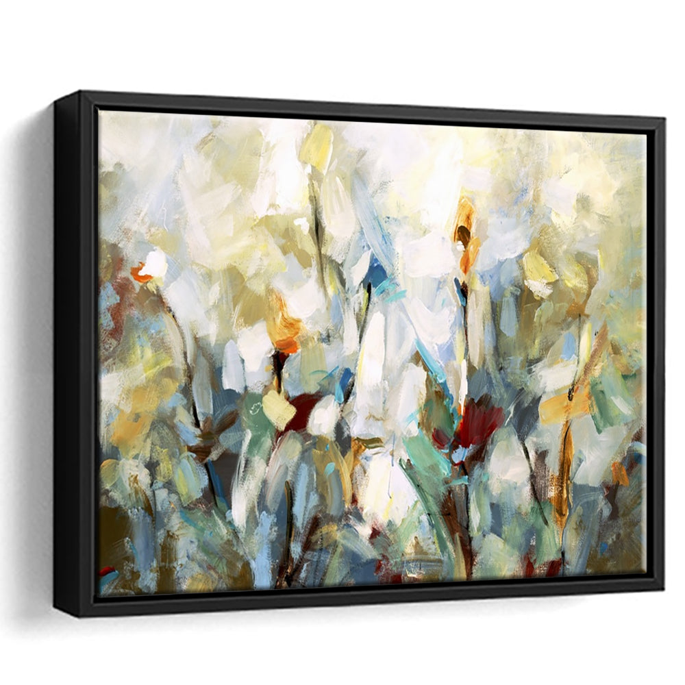 Ode To Monet V Large Stretched Canvas Floating Frame Wall Art Print, Framed Cavas Print, Floating Frame