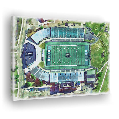 Ohio Bobcats, Don Peden Painting Stadium Watercolor, Sport Art, Gifts for him, Canvas Print Wall Art