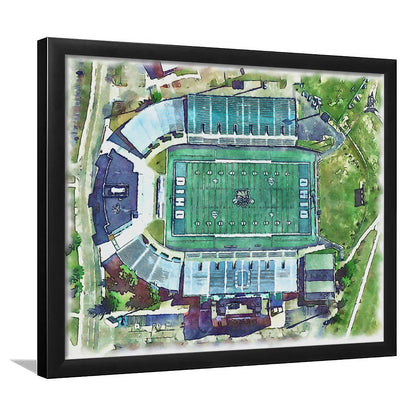 Ohio Bobcats, Don Peden Painting Stadium Watercolor, Sport Gift Art, Framed Art Print Wall Decor