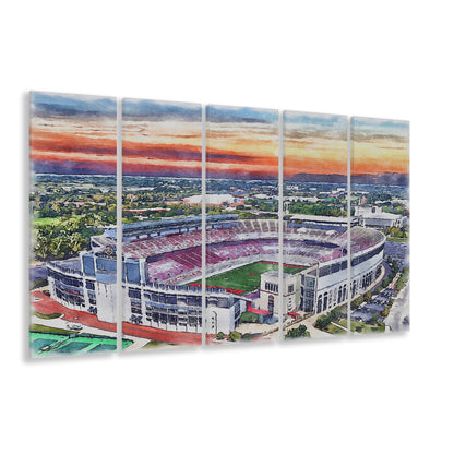 Ohio State Buckeyes, Ohio Painting Stadium Watercolor, Sport Art, Extra Large Canvas Print Wall Art