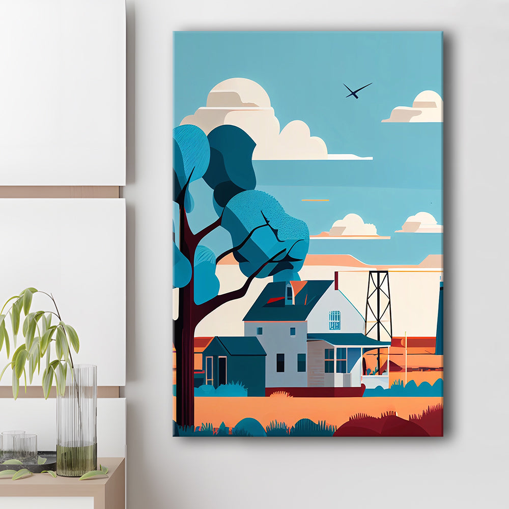 Oklahoma Retro Art Print, Oklahoma City Wall Art, Canvas Print, Painting Canvas, Living Room Decor