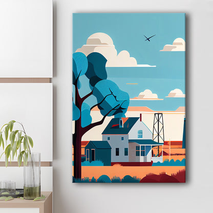 Oklahoma Retro Art Print, Oklahoma City Wall Art, Canvas Print, Painting Canvas, Living Room Decor