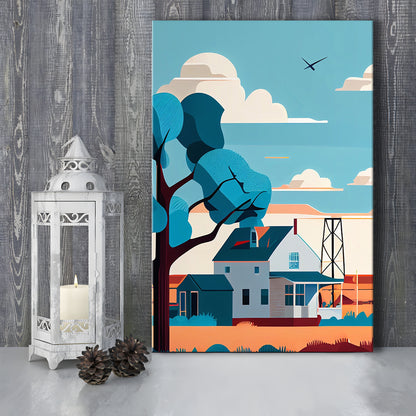 Oklahoma Retro Art Print, Oklahoma City Wall Art, Canvas Print, Painting Canvas, Living Room Decor